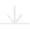 Ekena Millwork Saratoga Architectural Grade PVC Gable Bracket, 108"W x 67 1/2"H x 4"D x 4"F, 15/12 Pitch GBP108X68X0404SAR00 - alternate 3